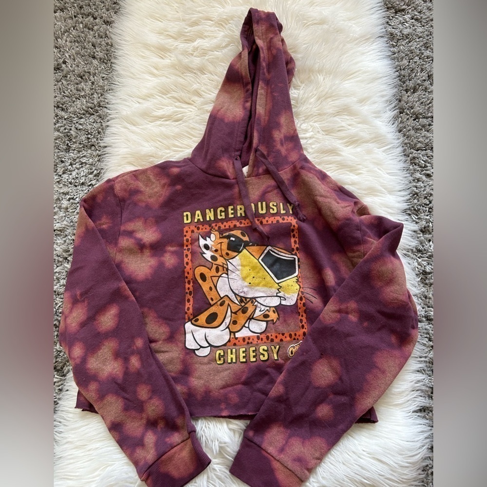 Cheetos Chester Cheetah Tie Dye Cropped Hoodie